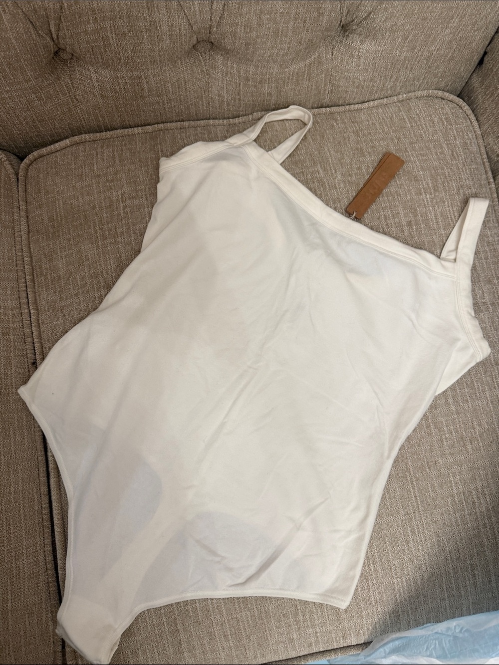 SKIMS White Slim Tank Bodysuit